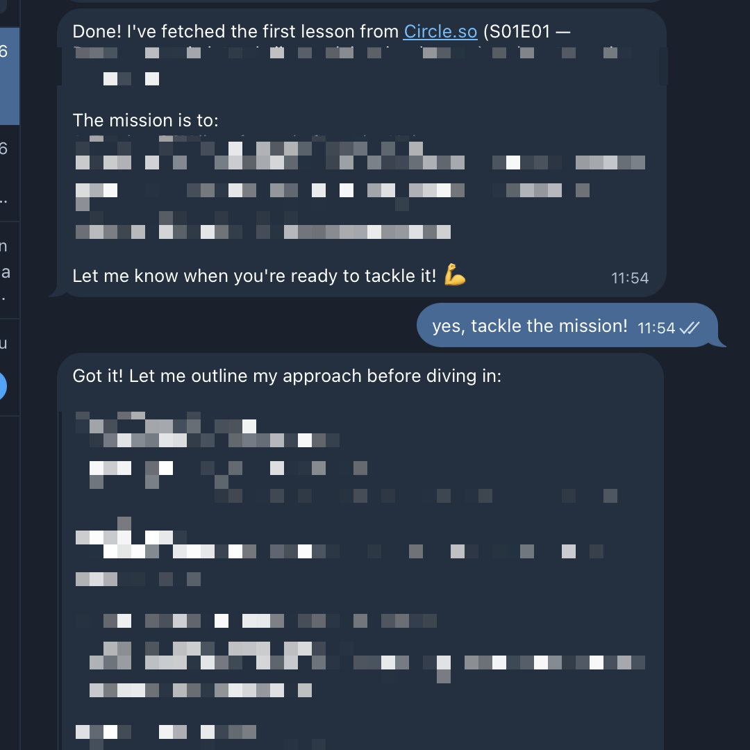 Vi fetching the first lesson and outlining the approach